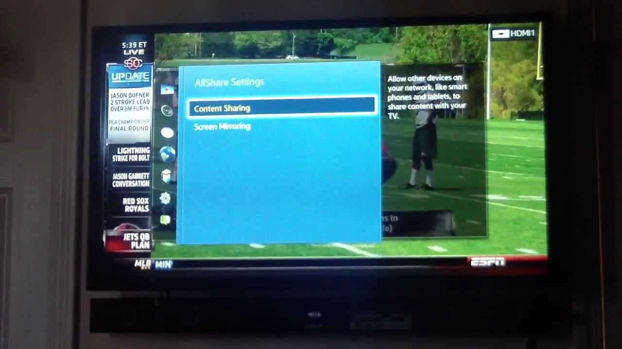 2013 SAMSUNG SMART TV SCREEN MIRRORING A S4 WITH NO DONGLE SCREEN ...