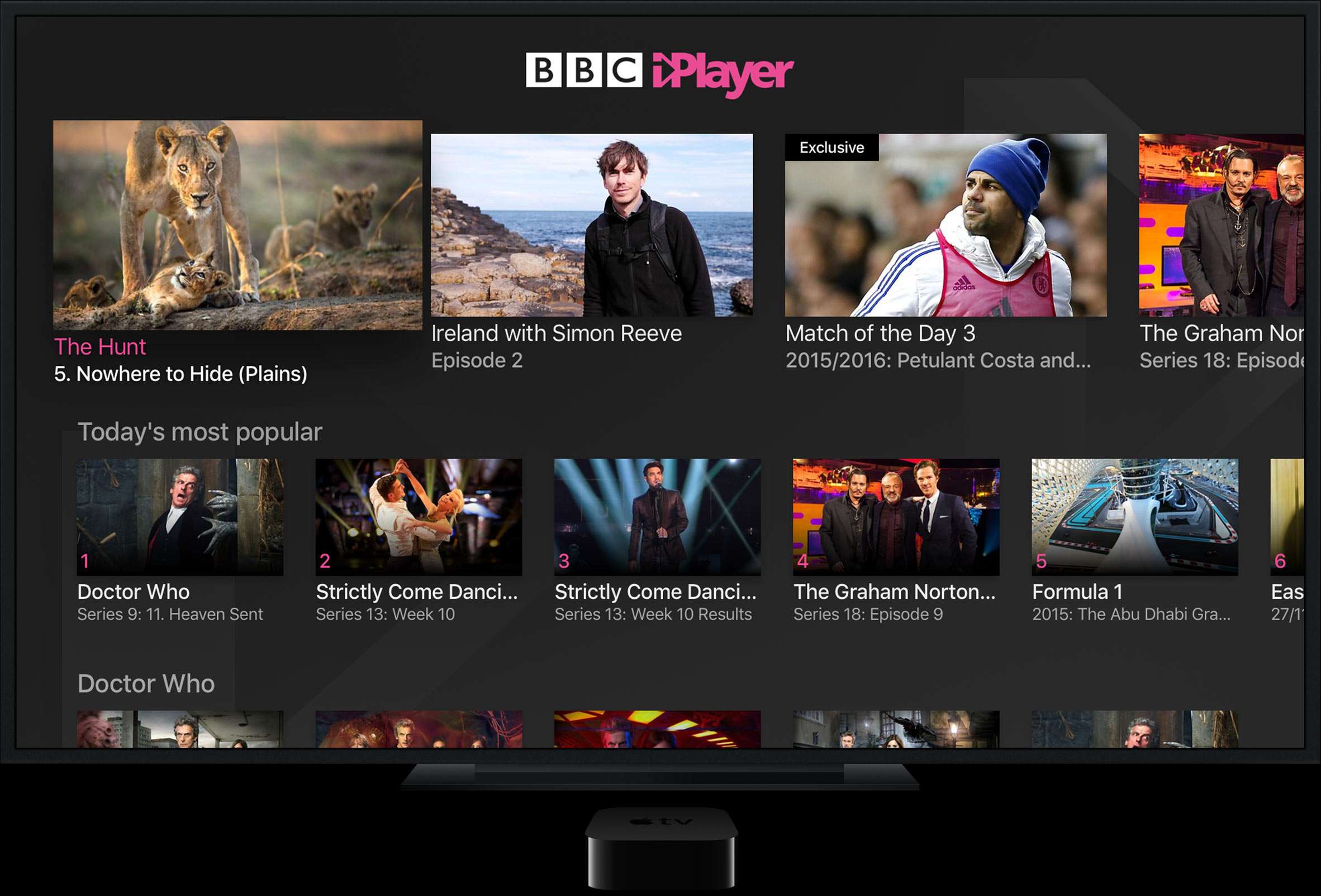 BBC iPlayer now available on Apple TV 4