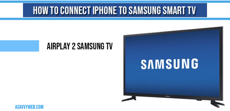 connect iPhone to Samsung Smart TV