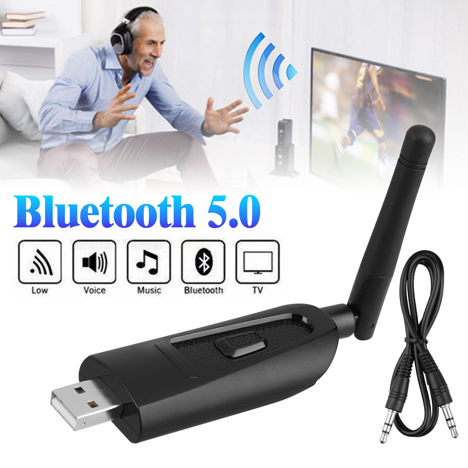 EEEkit Bluetooth Transmitter for TV PC, (3.5mm, Computer USB Digital ...