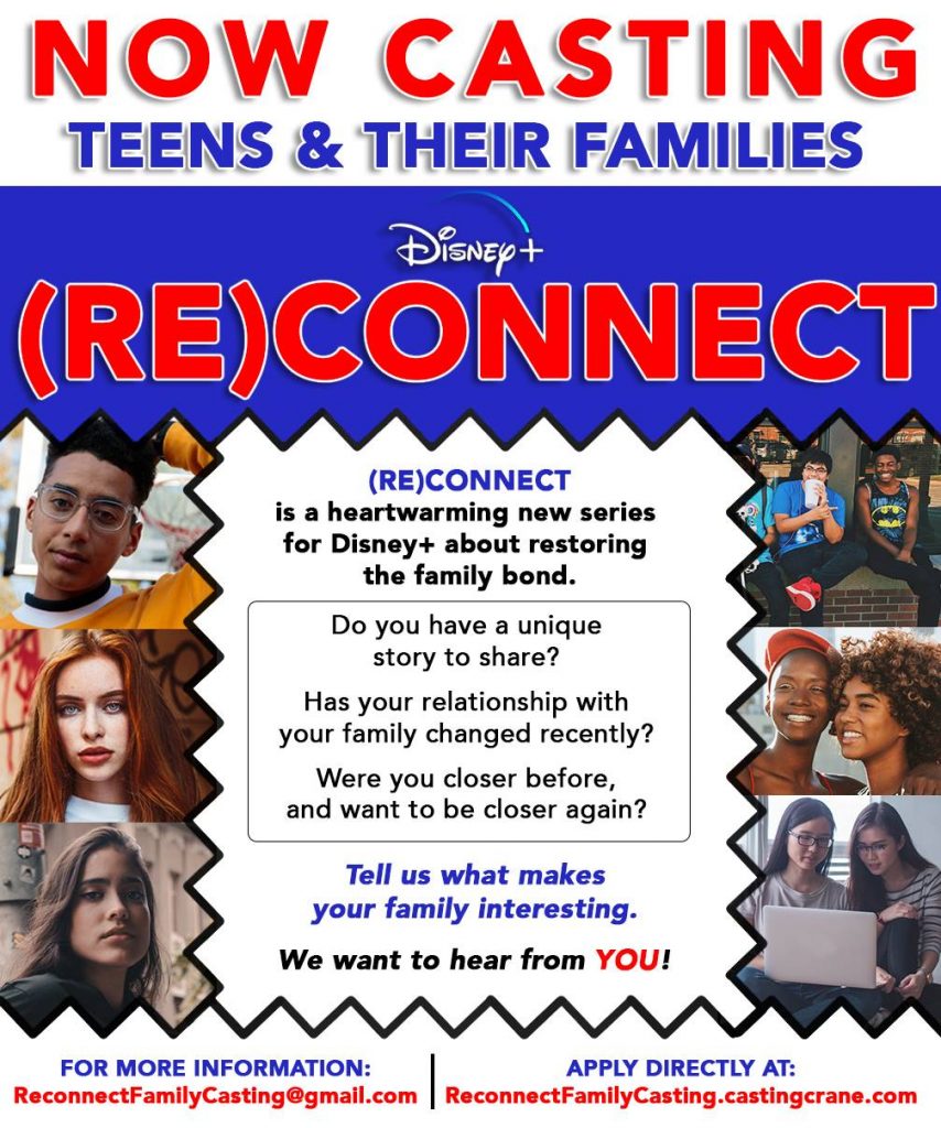 Family Casting Call for New Disney TV Show (RE)Connect