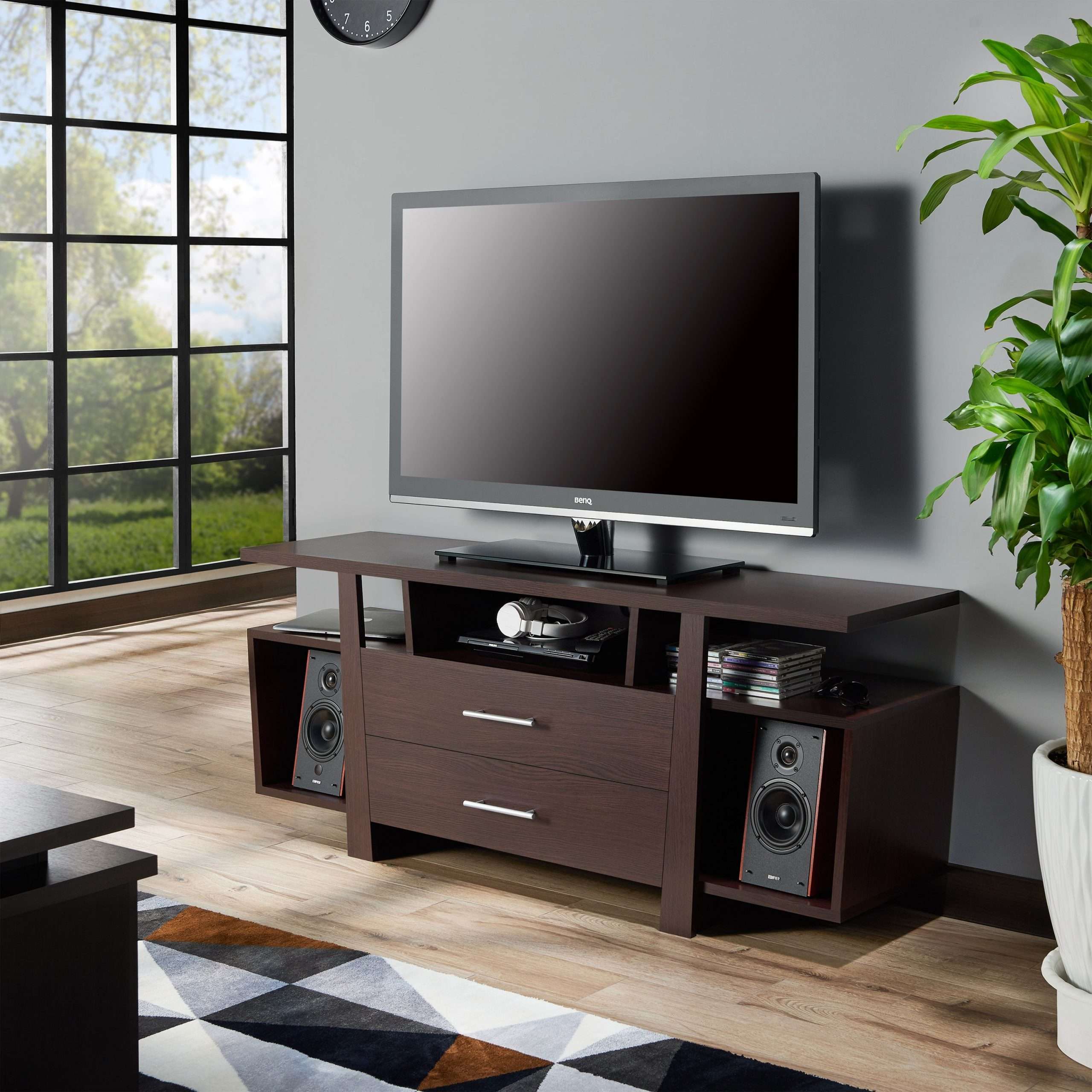 Furniture of America Lyle Contemporary TV Stand, 60" , Espresso ...