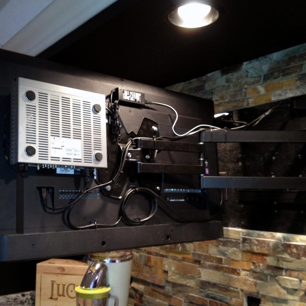 Hide Cable Box Behind Wall Mount TV