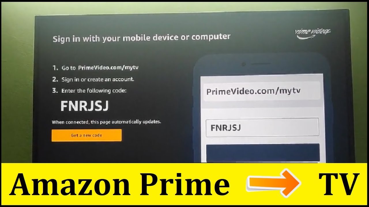 How Do I Sign Into Amazon Prime On My TV With Code