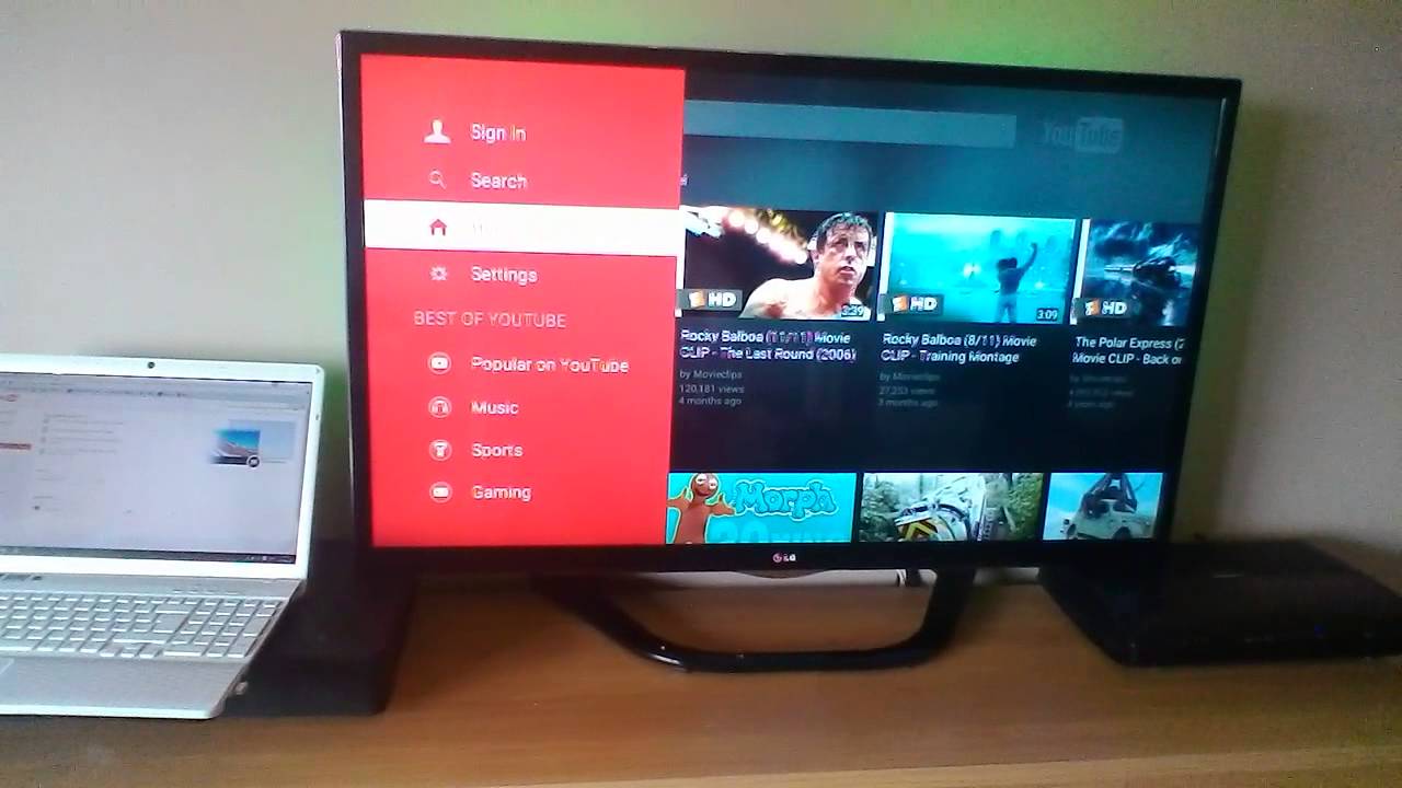 How to cast YouTube from laptop to smart TV