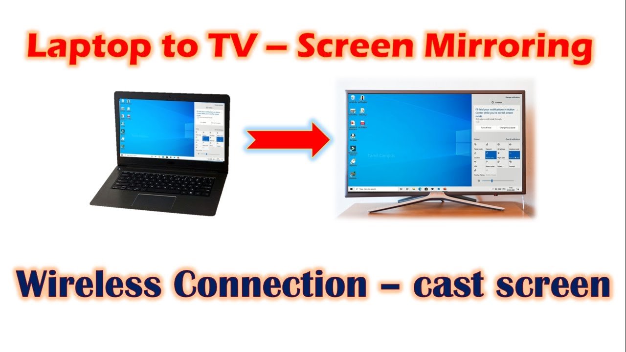 How to connect laptop screen on TV without cable