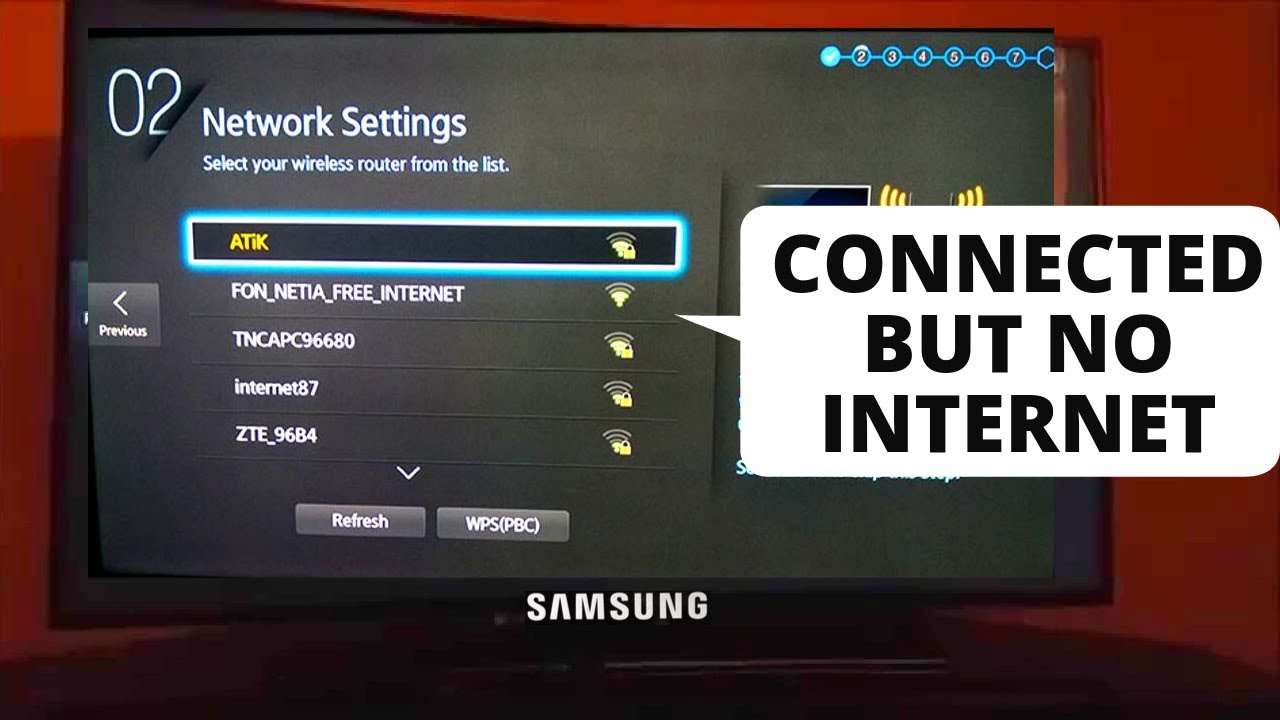 How to Fix Samsung TV Connected to WiFi But No Internet