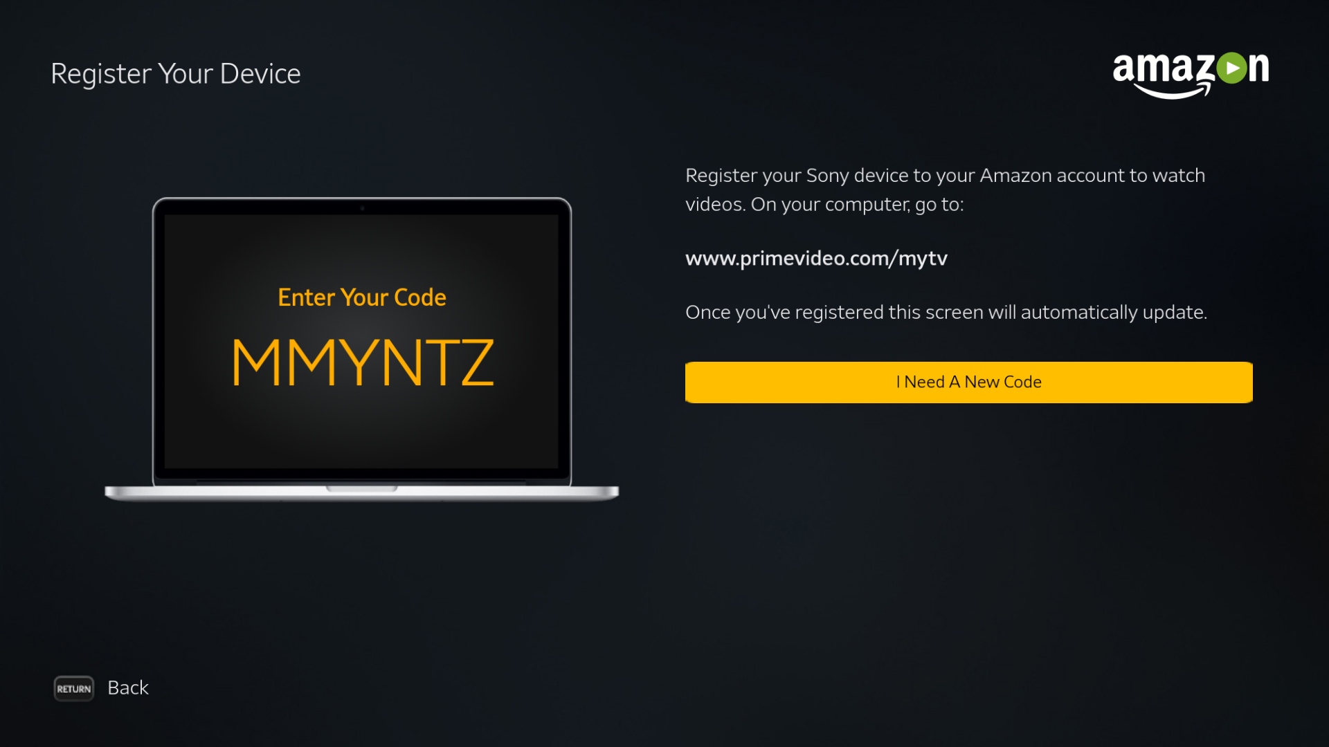 How to register Amazon Prime Video service to your Android TV.