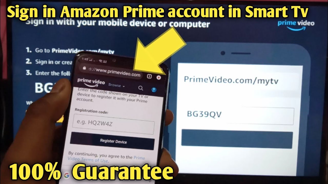 How to sign in Amazon Prime account with smart TV