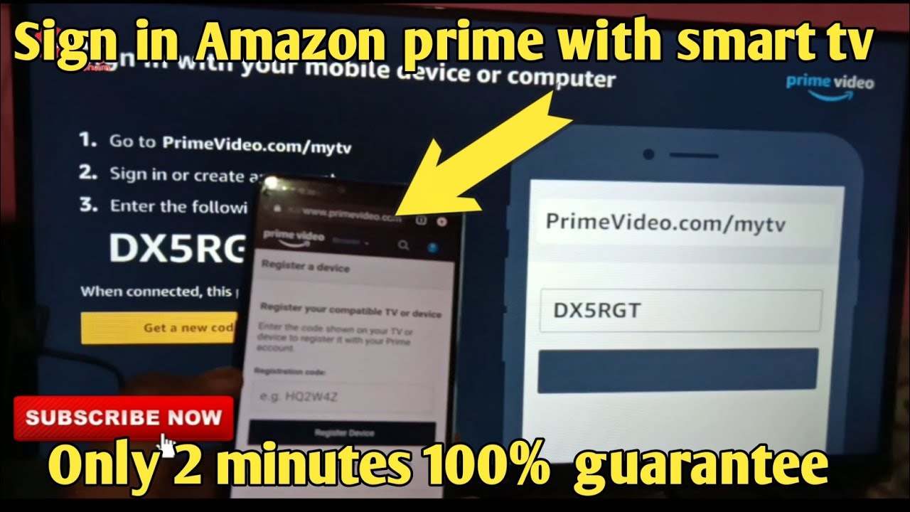 How to sign in Amazon prime with smart tv