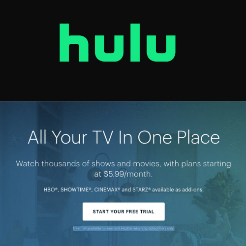 Hulu: Free Month of Streaming!