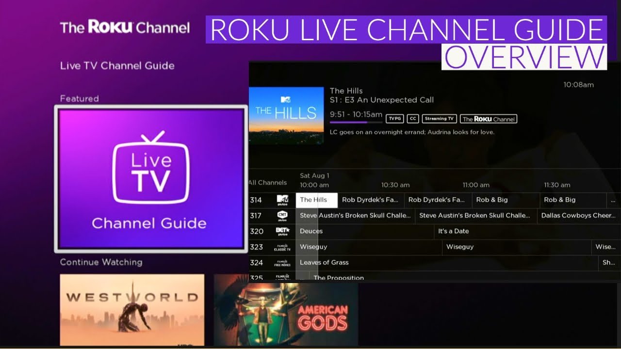 Live Television on the Roku Live TV Channel Guide ...