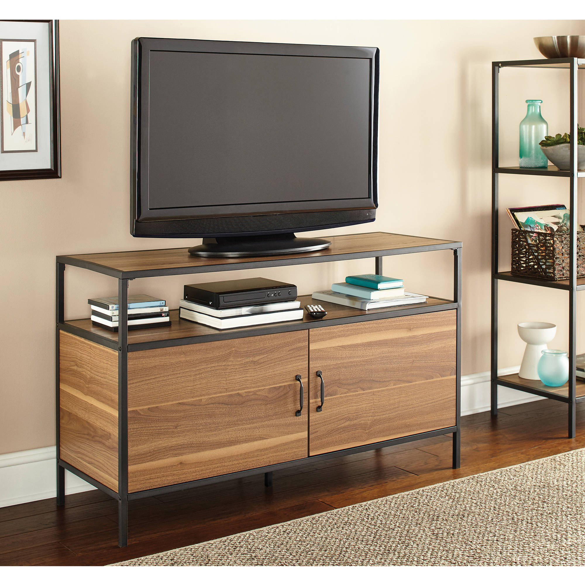 Mainstays Metro TV Stand for TVs up to 50", Warm Ash ...