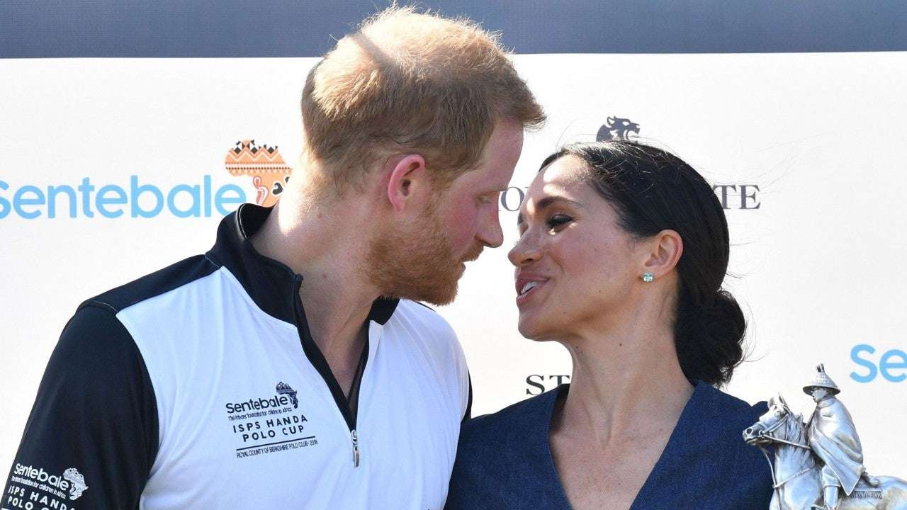 Meghan Markle Kisses Prince Harry During Trophy Ceremony at Polo Match ...
