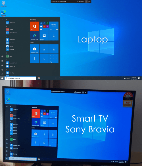 Mirror/Connect Laptop to Smart TV (Sony &  Samsung) wirelessly in Win 10