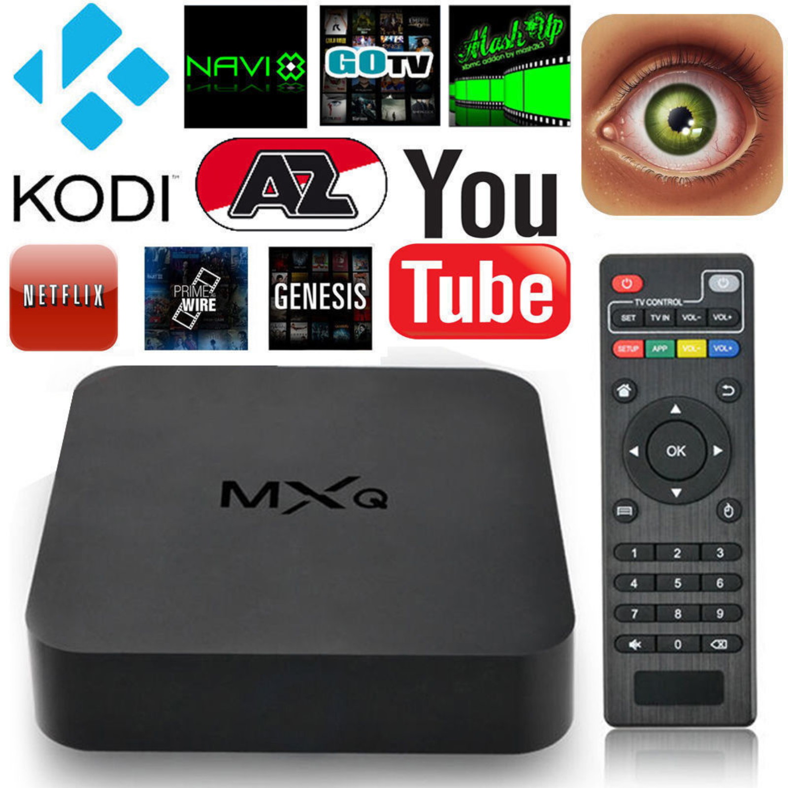 MXQ Android Smart TV Box with XBMC KODI Quad Core CPU Media Player