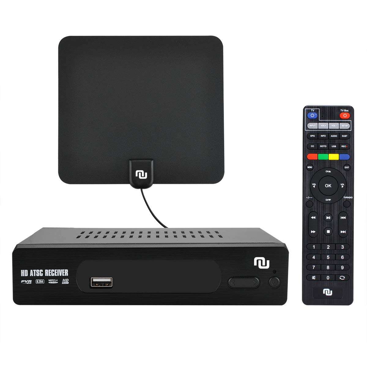 NUNET ATSC HD Digital TV Converter Box w/ 1080p HDMI Output, 50 Miles ...