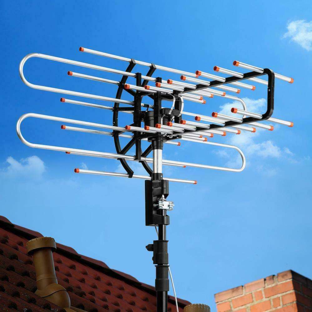 Premium Amplified Outdoor Antenna Digital Long Range Outside Television ...