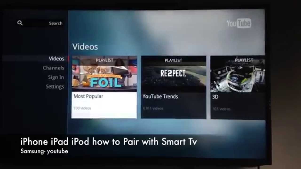 Samsung Smart TV pair with iPhone iPad iPod, how to ...