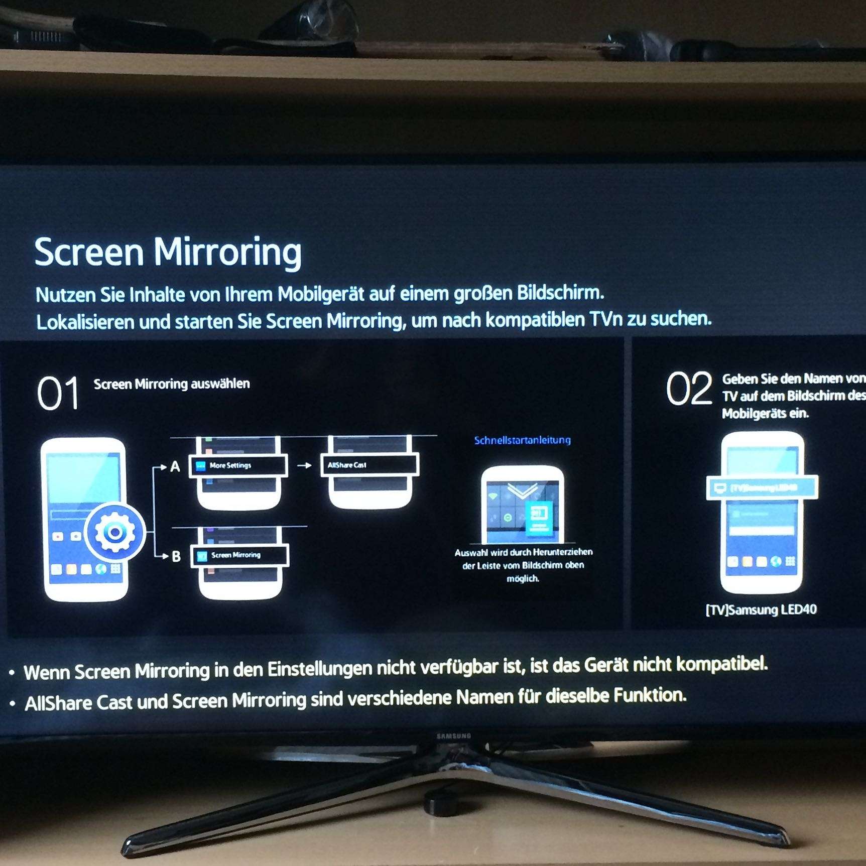 Screen Mirroring mit iPhone (Apple, Samsung, TV)