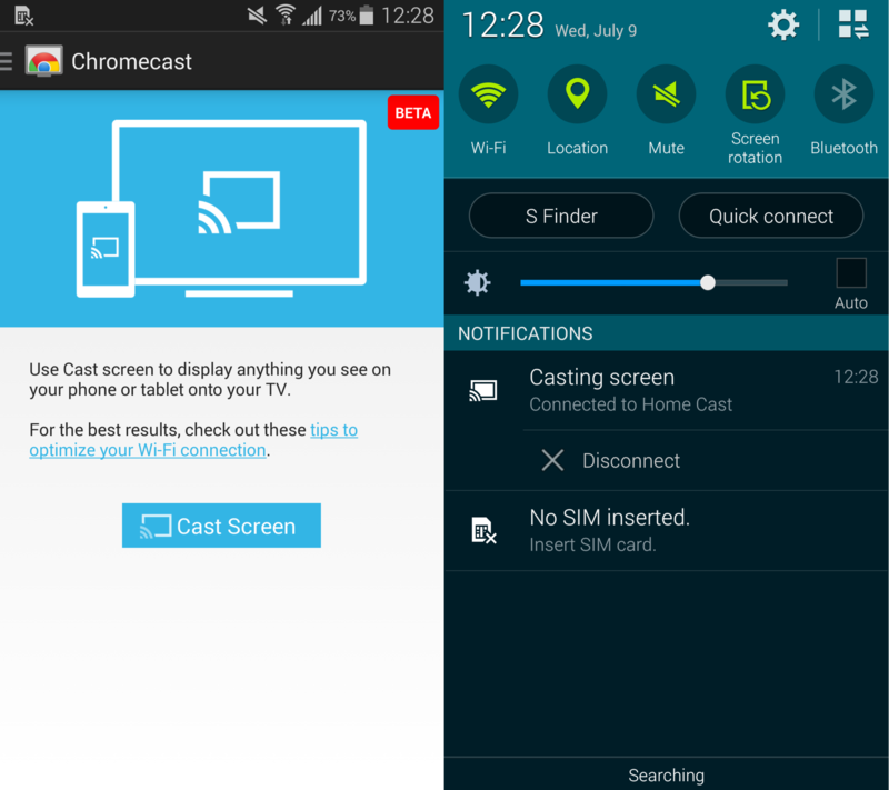 Screen Mirroring Now Available from Android to Chromecast