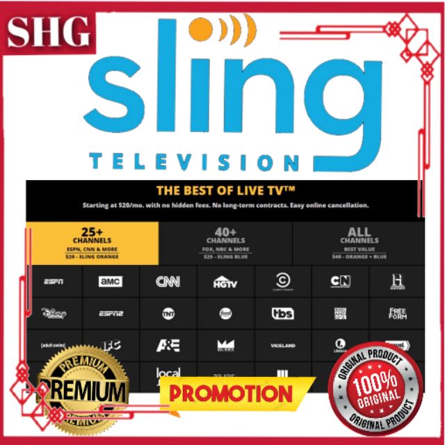  SLINGTV  Sling TV Premium Account Worldwide Channel / Sling TV ...