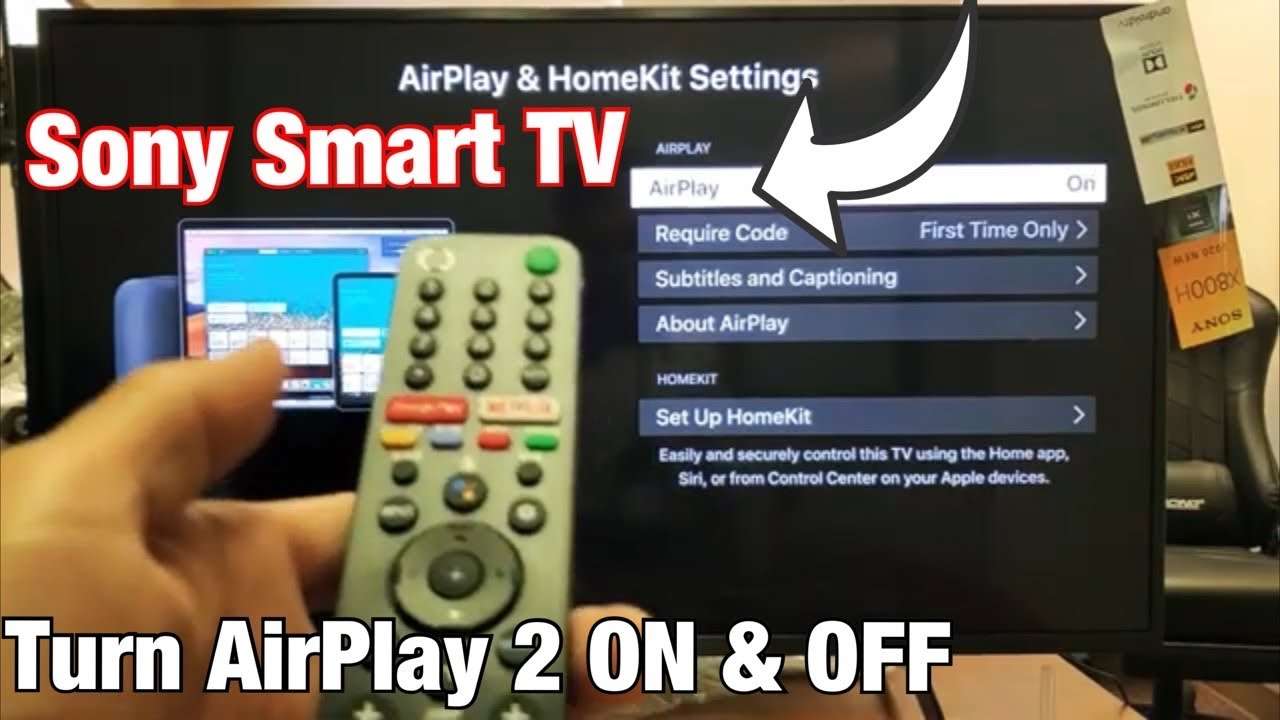 Sony Smart TV: How to Turn AirPlay 2 (Screen Mirror) ON &  OFF (Android ...