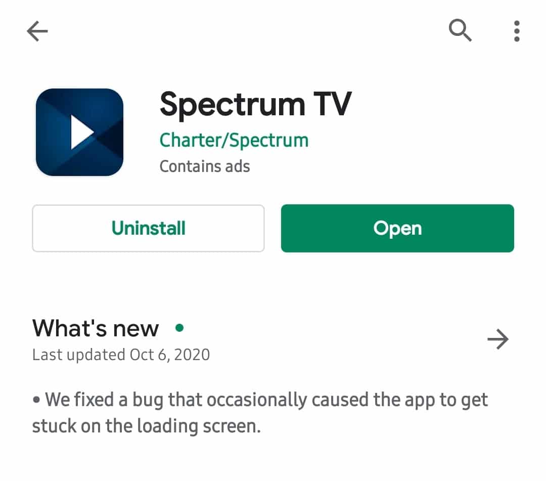 Spectrum TV app no longer works???