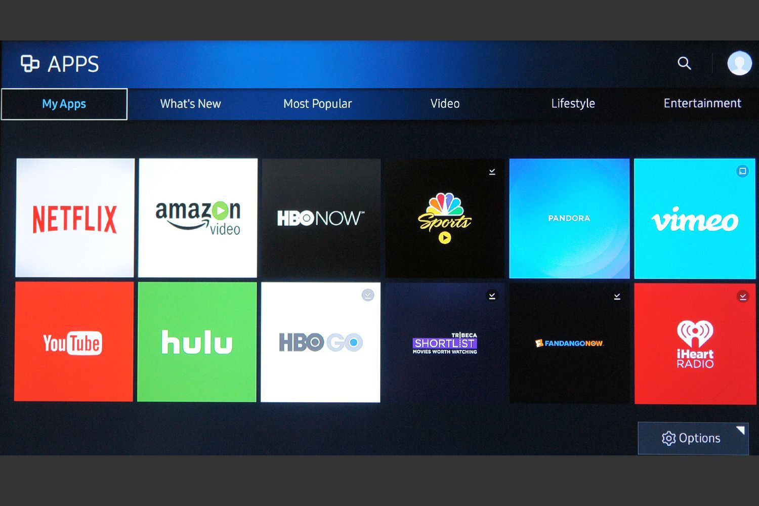 The Samsung Apps System for Smart TVs and Blu