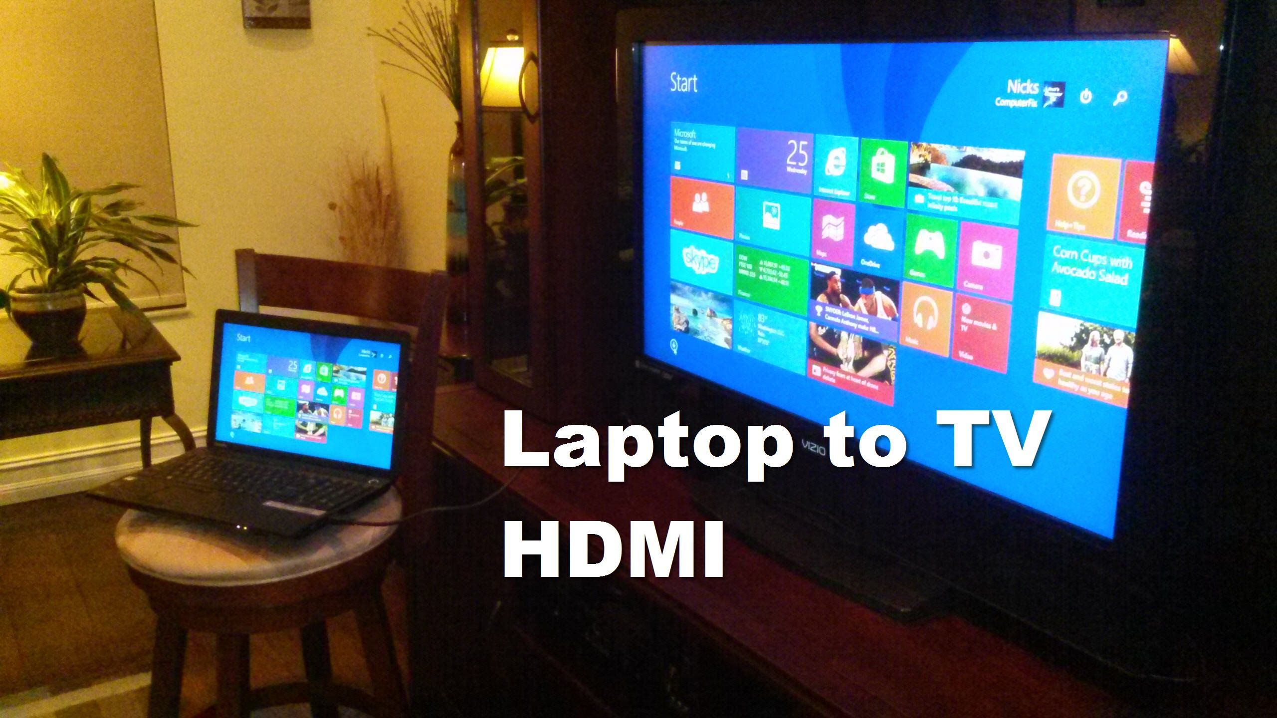 This video shows how to connect Laptop to HDMI TV which ...