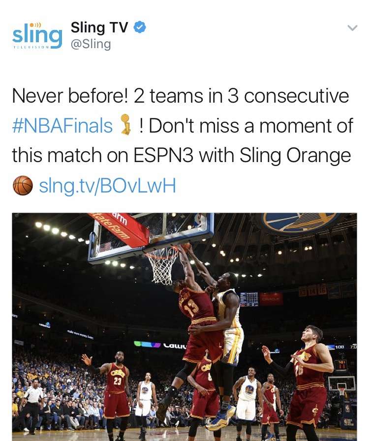 Twitter Explodes as Sling TV Fails to Deliver NBA Finals
