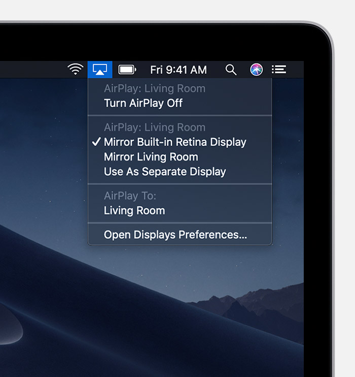Use AirPlay to stream video or mirror your devices screen