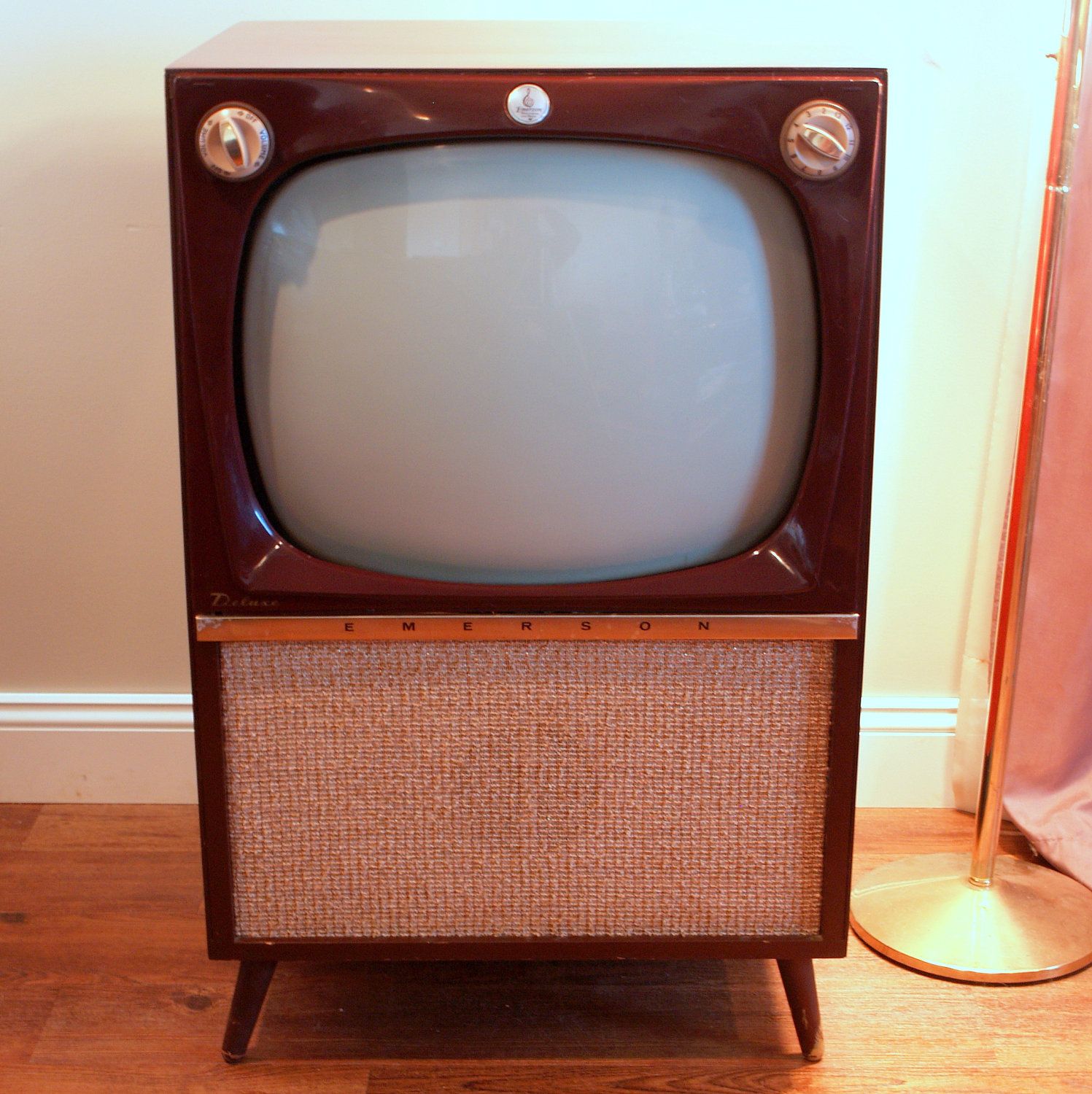 VINTAGE TELEVISION Set 50s Atomic Console TV Mid Century Modern ...
