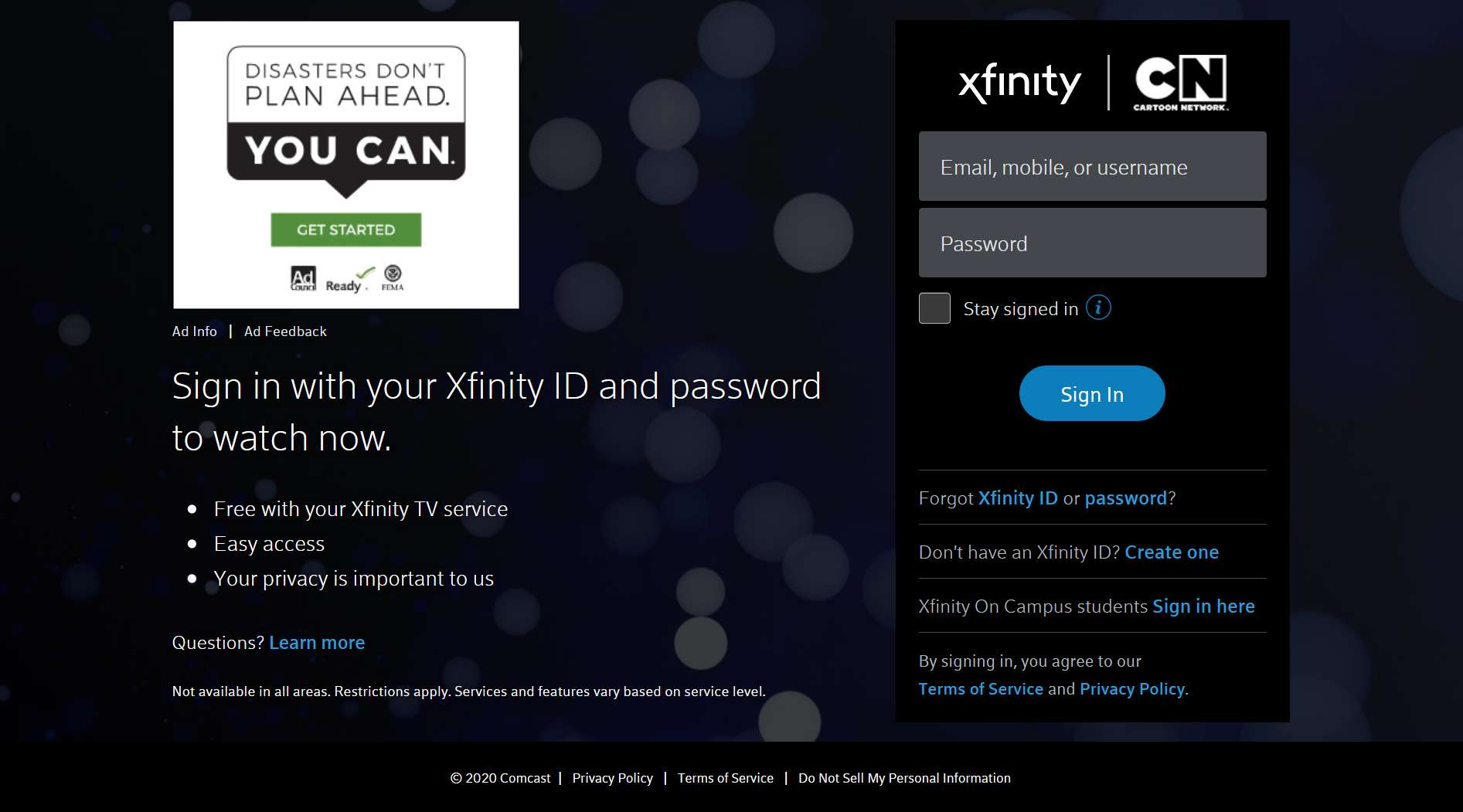Xfinity TV Provider some channels for kids